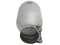aFe Takeda 304 Stainless Steel Clamp-On Exhaust Tip 2.5in. Inlet / 4.5in. Outlet / 9in. L - Polished - Burkken Auto Parts