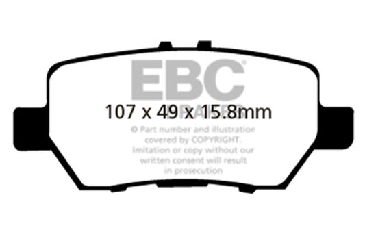 EBC 05-08 Acura RL 3.5 Greenstuff Rear Brake Pads - Burkken Auto Parts