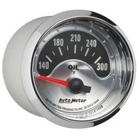 Autometer American Muscle 2-1/16in Short Sweep Electric 140-300 Deg F Oil Temp Gauge - Burkken Auto Parts