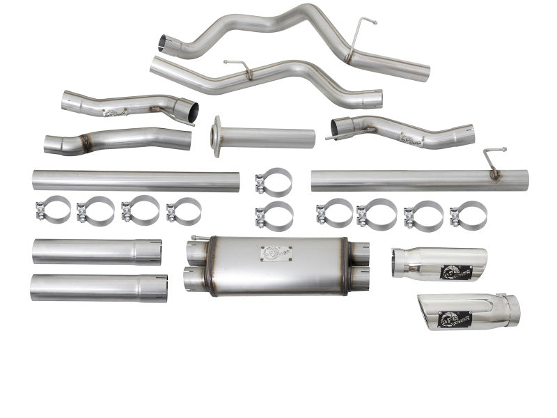 aFe MACHForce XP Exhaust Cat-Back SS-409 2017 Ford F-150 Raptor V6-3.5L (tt) w/ Polished Tips - Burkken Auto Parts