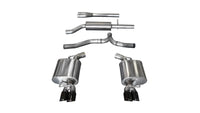 Corsa 11-14 Dodge Charger SXT 2.5in Sport Cat-Back Dual Rear Exit w/ Twin 3.0in Black Tips - Burkken Auto Parts
