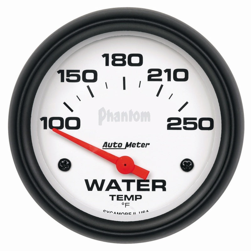 Autometer Phantom 66mm 100-250 Deg F Short Sweep Electonic Water Temperature Gauge - Burkken Auto Parts