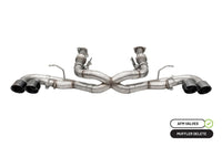 Corsa 20-25 Corvette C8 3in Xtreme Cat-Back Exhaust 4.5in Blk Quad Tips - Integrates stock AFM Valve - Burkken Auto Parts