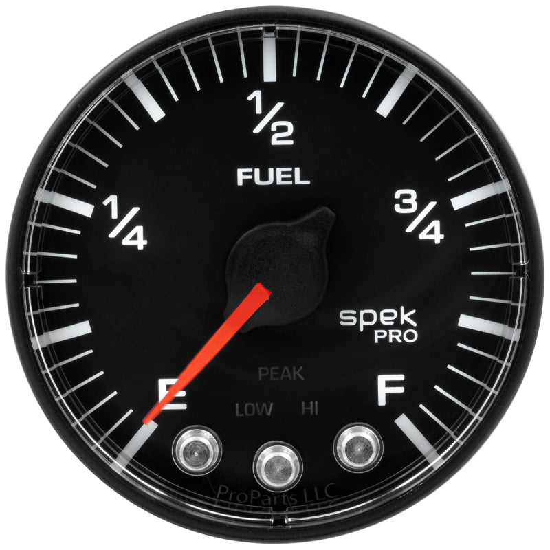 Autometer Spek-Pro Gauge Fuel Level 2 1/16in 0-270 Programmable Blk/Blk - Burkken Auto Parts