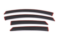 AVS 13-18 Ford Fusion Ventvisor In-Channel Front & Rear Window Deflectors 4pc - Smoke - Burkken Auto Parts