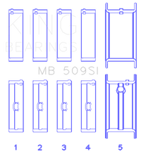 King Engine Bearings Chevrolet 400 Crankshaft Main Bearing Set (Set of 5) - Size .001