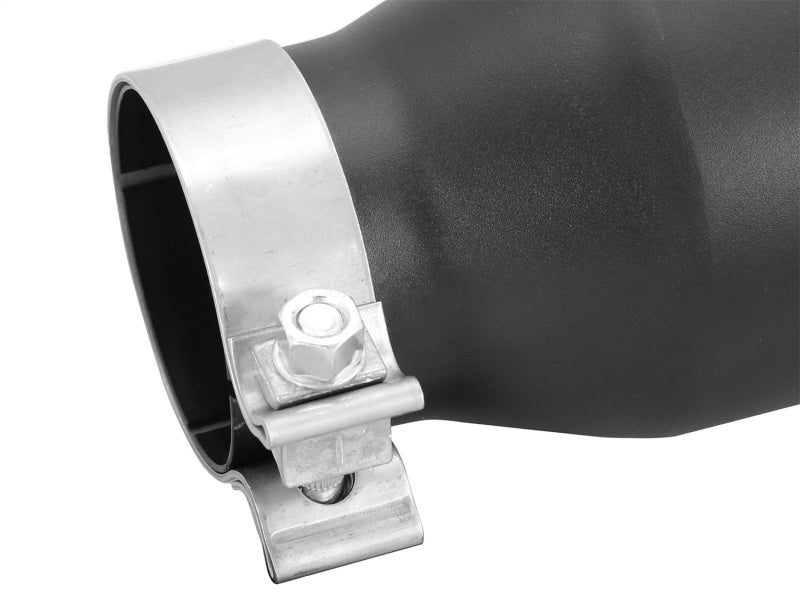 aFe Power Gas Exhaust Tip Black- 3 in In x 4.5 out X 9 in Long Bolt On (Black) - Burkken Auto Parts
