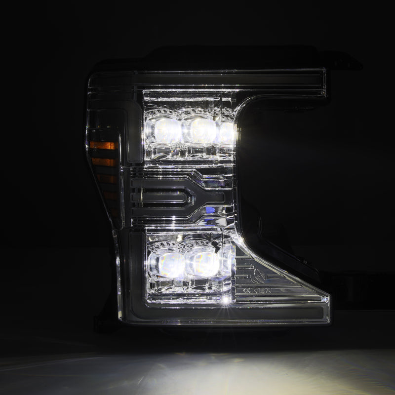AlphaRex 20-22 Ford F-250/350/450/550 SD NOVA-Series LED Proj Headlights Chrome w/SS & SBDRL - Burkken Auto Parts