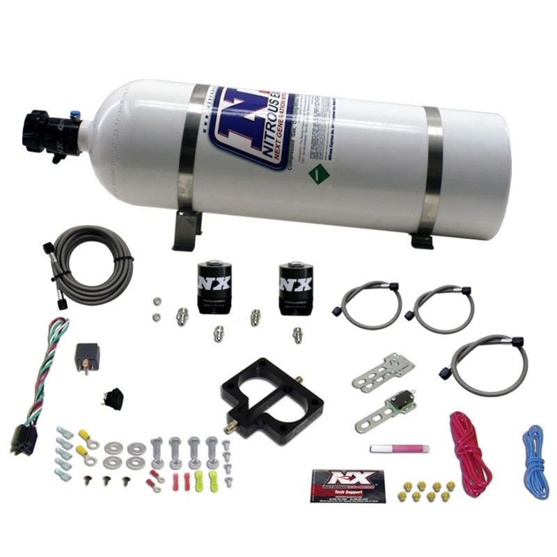 Nitrous Express Dodge TBI (Magnum) Nitrous Plate Kit (Magnum Engine) w/15lb Bottle - Burkken Auto Parts