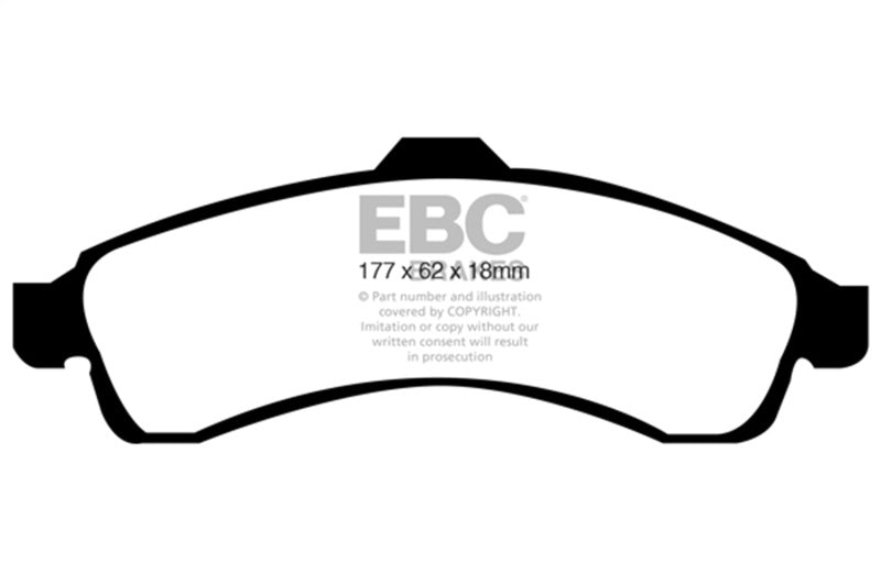 EBC 03-05 Chevrolet SSR 5.3 Redstuff Front Brake Pads - Burkken Auto Parts
