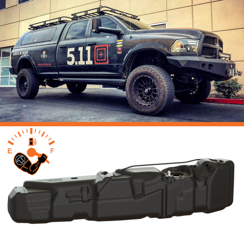 Titan Fuel Tanks 13-24 RAM 2500/3500 Cummins Crew Cab Long Bed 55 Gallon XXL Mid-Ship Fuel Tank - Burkken Auto Parts