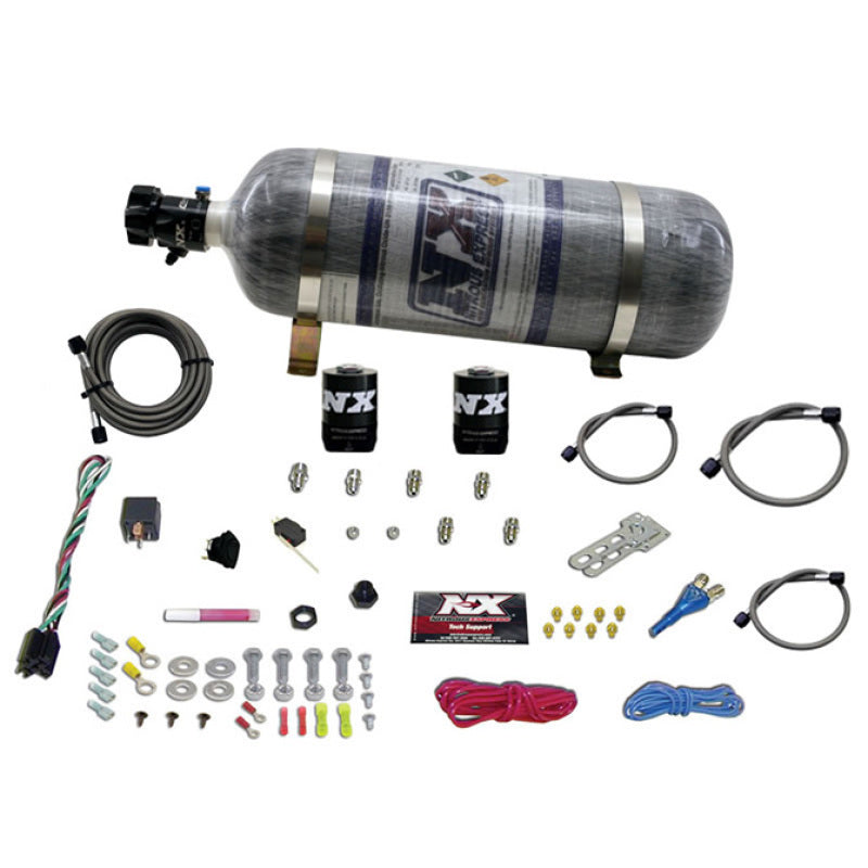 Nitrous Express GM EFI Race Single Nozzle Nitrous Kit (100-250HP) w/Composite Bottle - Burkken Auto Parts