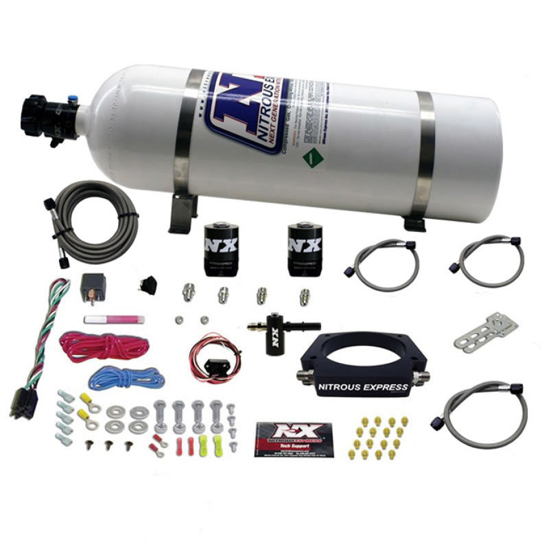 Nitrous Express 2014+ Chevrolet Corvette C7 Nitrous Plate Kit (50-300HP) w/15lb Bottle - Burkken Auto Parts