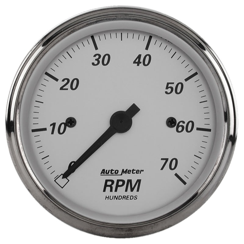 AutoMeter Gauge Tachometer 3-1/8in. 7K RPM In-Dash American Platinum - Burkken Auto Parts
