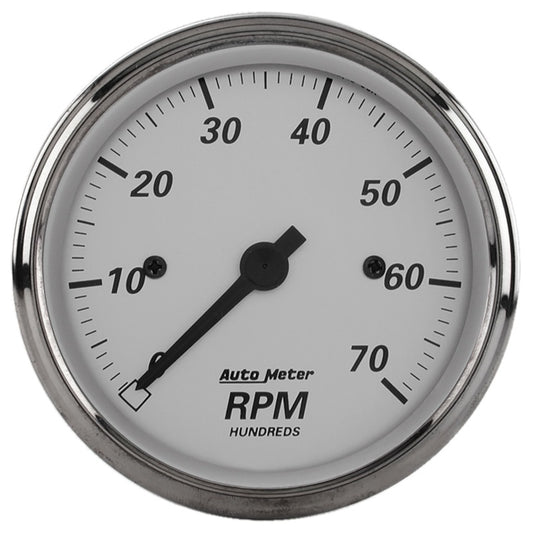 AutoMeter Gauge Tachometer 3-1/8in. 7K RPM In-Dash American Platinum - Burkken Auto Parts
