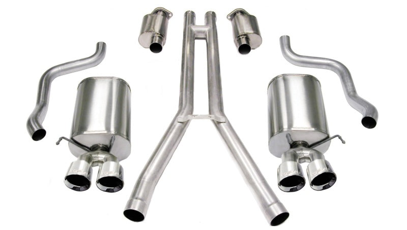 Corsa 2004-2008 Cadillac XLR 4.6L Polished Sport Cat-Back Exhaust - Burkken Auto Parts