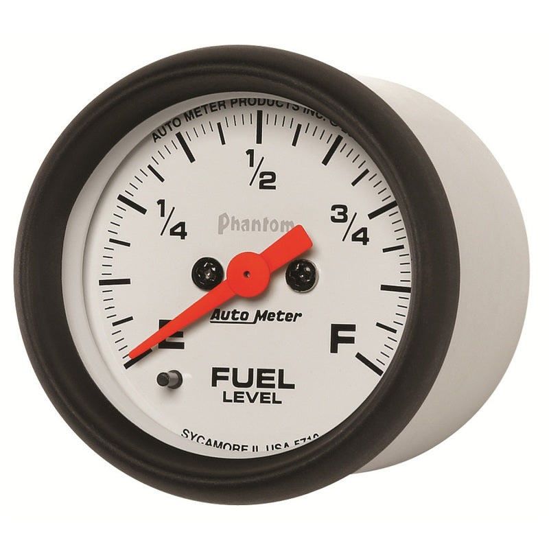 Autometer Phantom 52mm Full Sweep Electronic Fuel Level Programmable Empty-Full Range - Burkken Auto Parts