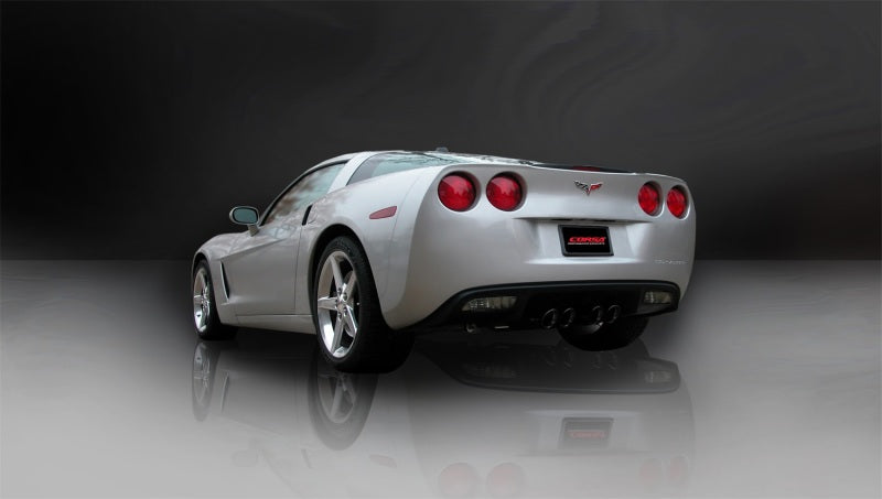 Corsa 2005-2007 Chevrolet Corvette C6 6.0L V8 Black Sport Axle-Back Exhaust - Burkken Auto Parts