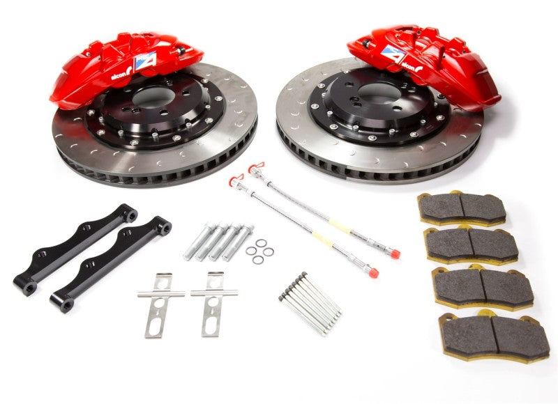Alcon 2015+ BMW M3 F80 380x32mm 4 Piston Rear Brake Upgrade Kit - Red - Burkken Auto Parts