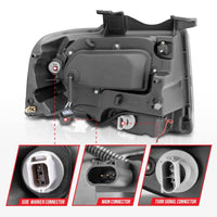 ANZO 2007-2014 Ford Expedition Projector Headlights Chrome - Burkken Auto Parts