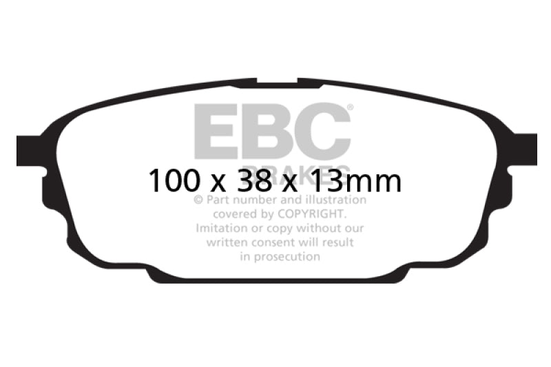 EBC 01-04 Mazda Protege 2.0 (Rear Rotors) Redstuff Rear Brake Pads - Burkken Auto Parts
