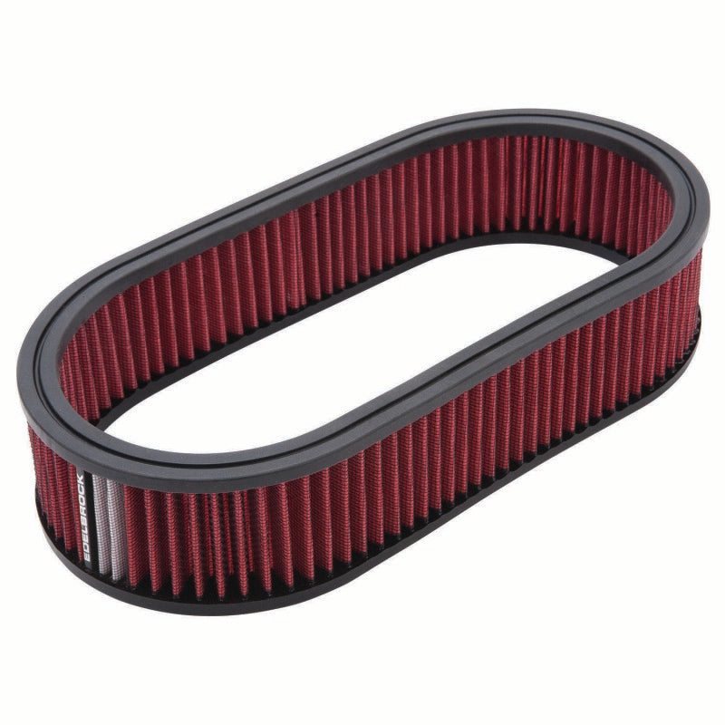 Edelbrock Air Cleaner Element Oval 2 5In Tall Red w/ White Strip - Burkken Auto Parts