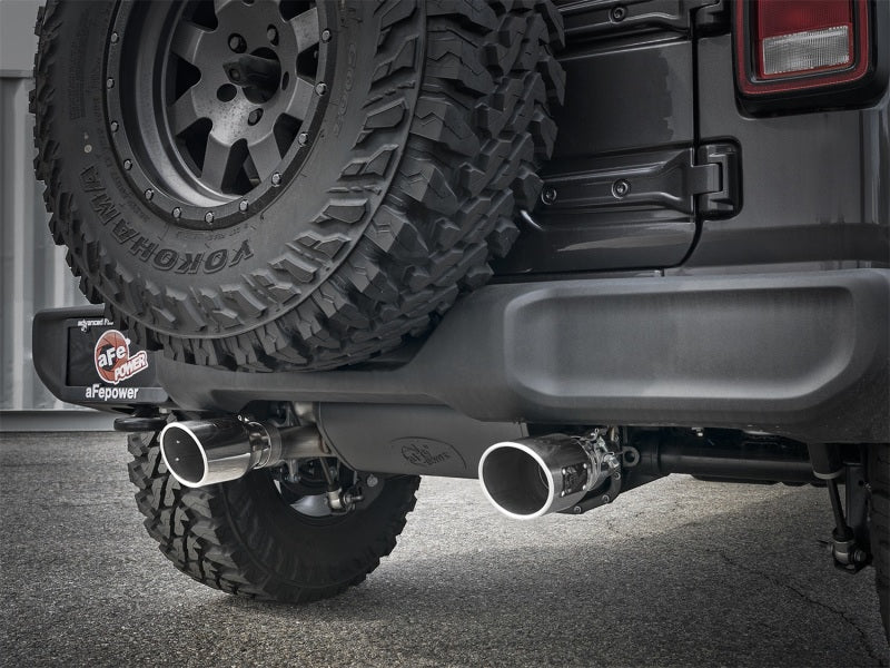 Rebel Series 2.5in 304 SS Cat-Back Exhaust w/ Polished Tips 2018+ Jeep Wrangler (JL) V6 3.6L - Burkken Auto Parts