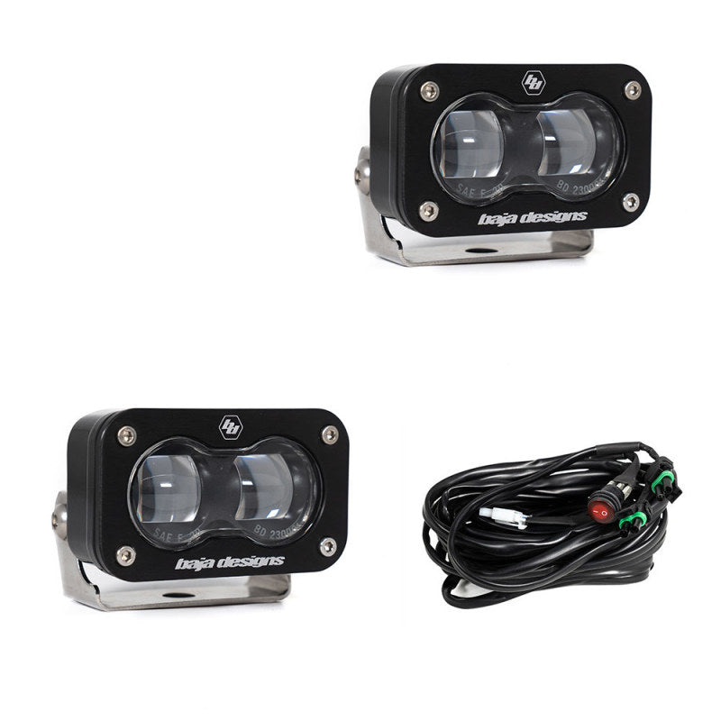 Baja Designs Universal S2 SAE Spot LED (Pair) - Clear - Burkken Auto Parts