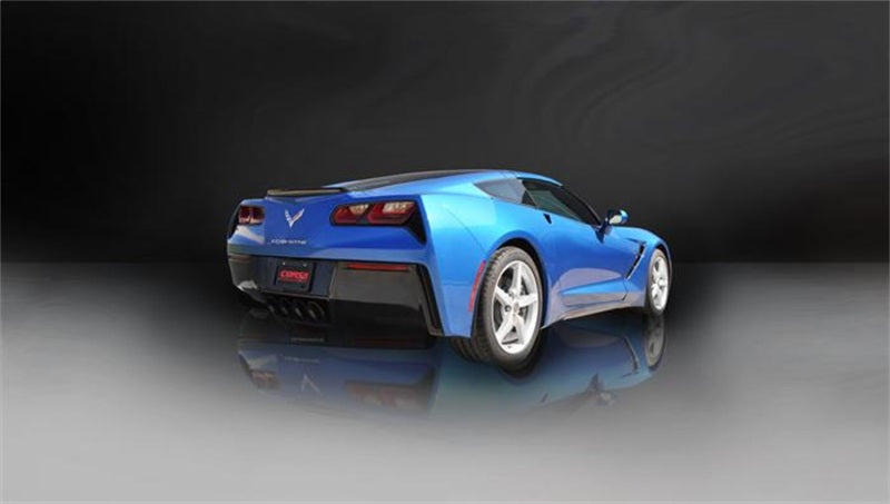 Corsa 17-19 Chevy Corvette Z06 2.75in Axle Back Exhaust Black Dual Rear Exit Quad 4.5in Tip (Sport) - Burkken Auto Parts