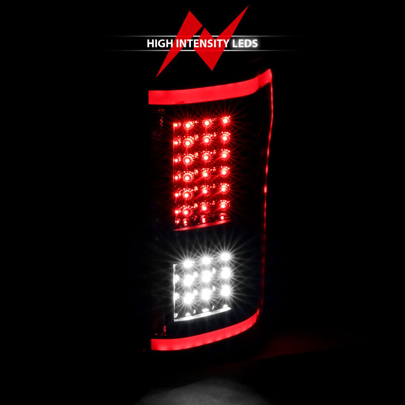 ANZO 15-17 Ford F-150 LED Taillights Black w/ Sequential - Burkken Auto Parts