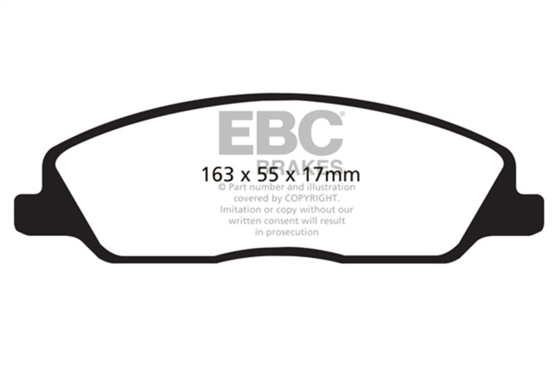 EBC 10-14 Ford Mustang 3.7 Redstuff Front Brake Pads - Burkken Auto Parts