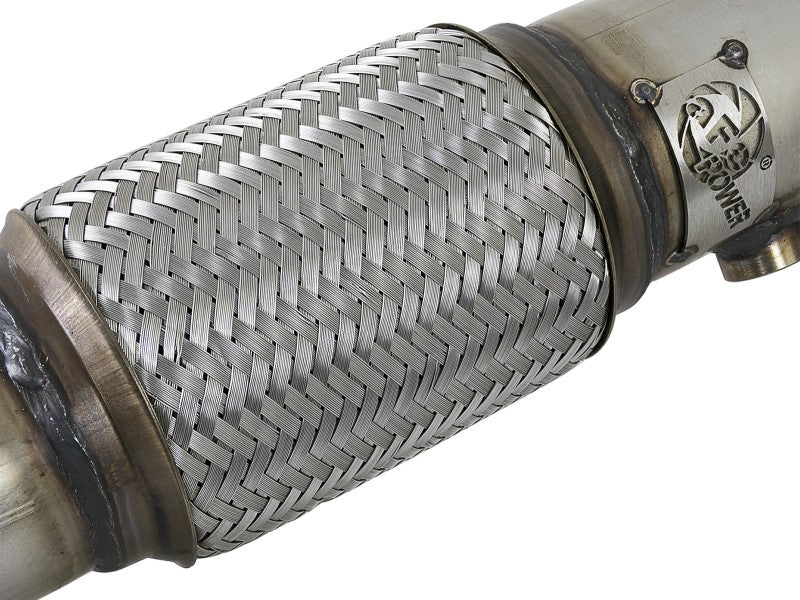 aFe Power Twisted Steel SS304 Downpipe 2.5in w/Cat 17-18 Hyundai Elantra L4-1.6L (t) - Burkken Auto Parts