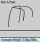 Cusco Safety21 4pt 4 Pssgr BLK Roll Cage Nissan R33 2dr (S/O/No Cancel)