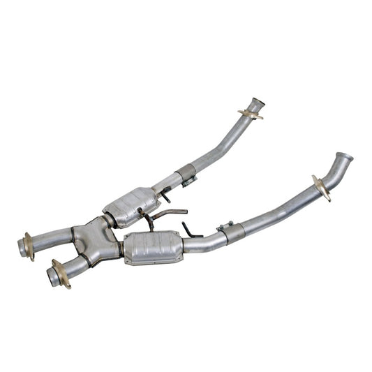 BBK 86-93 Mustang 5.0 High Flow X Pipe With Catalytic Converters - 2-1/2 - Burkken Auto Parts