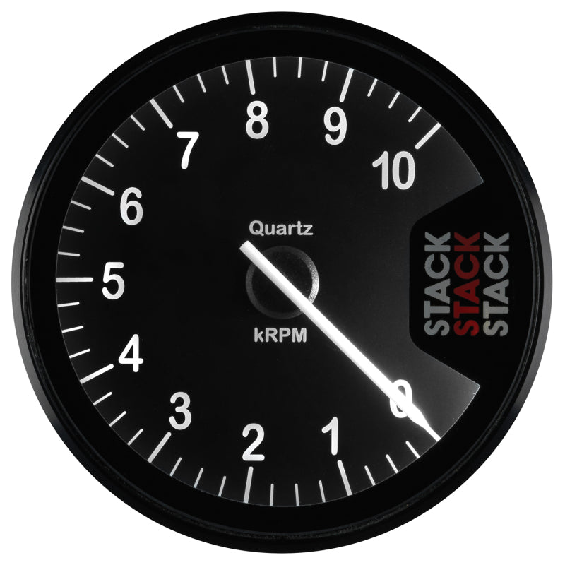 Autometer Stack Clubman Tachometer 80mm 0-10K RPM - Black - Burkken Auto Parts