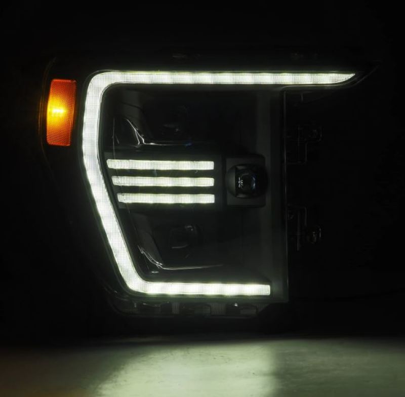 AlphaRex 21-22 Ford F150 PRO-Series Projector headlights Black w/Activ Light/Seq Signal - Burkken Auto Parts