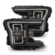 AlphaRex 18-21 Ford F150 PRO-Series Projector Headlights - Black w/DRL & Seq Signal - Burkken Auto Parts