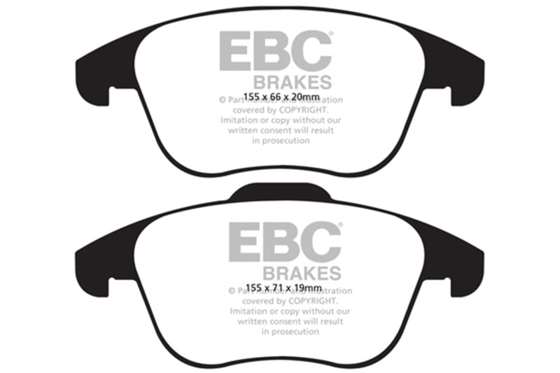 EBC 15-19 Audi Q3 2.0 Turbo Greenstuff Front Brake Pads - Burkken Auto Parts