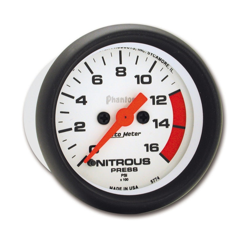Autometer Phantom 2-1/16in 1600 PSI Digital Stepper Motor Nitrous Pressure Gauge - Burkken Auto Parts