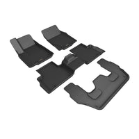 3D MAXpider 22-25 Jeep Grand Cherokee L 6-Seat w/ Rear Center Kagu 1st 2nd 3rd Row - Set (Black) - Burkken Auto Parts
