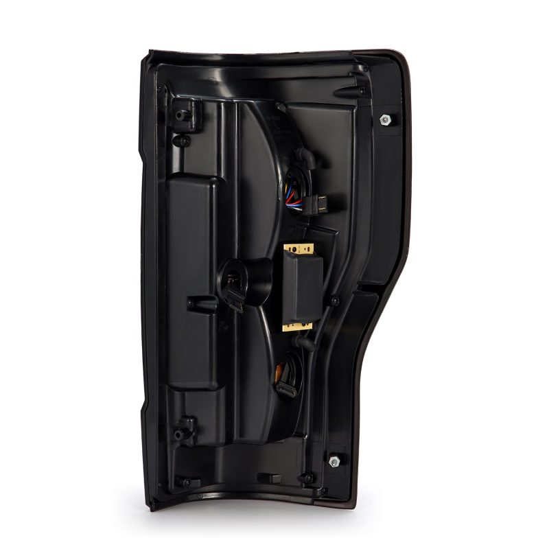 AlphaRex 17-19 Ford F250 Super Duty PRO-Series LED Tail Lights Jet Black (w/o Blind Spot Sensor) - Burkken Auto Parts