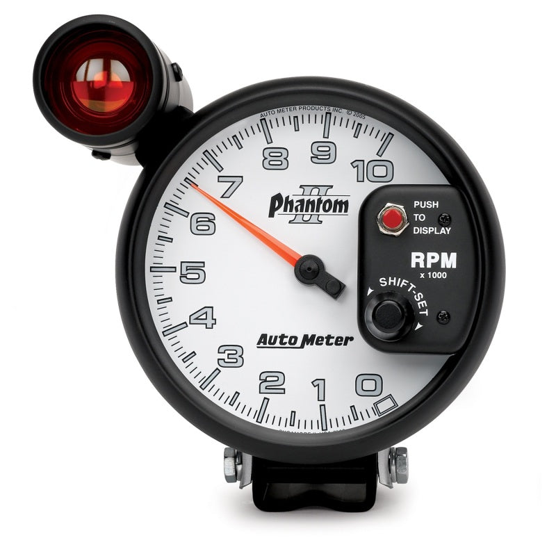 Autometer 5 inch Pedestal Mount 10000 RPM Shift-Lite Tachometer - Burkken Auto Parts