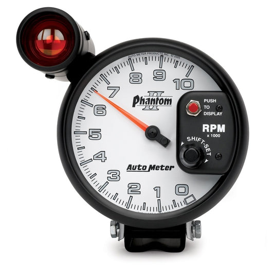 Autometer 5 inch Pedestal Mount 10000 RPM Shift-Lite Tachometer - Burkken Auto Parts