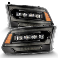AlphaRex 09-18 Ram 2500 NOVA LED Proj Headlights Plank Style Alpha Blk w/Activ Light/Seq Signal/DRL - Burkken Auto Parts