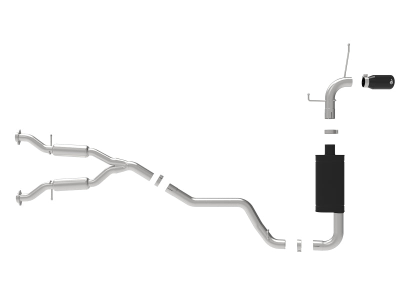aFe Large Bore HD 3in 304 SS Cat-Back Exhaust w/ Black Tips 14-19 Jeep Grand Cherokee (WK2) V6-3.6L - Burkken Auto Parts
