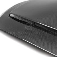 Anderson Composites 2018 Ford Mustang Super Snake Double Sided Carbon Fiber Hood - Burkken Auto Parts