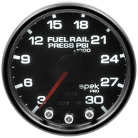 Autometer Spek-Pro Gauge Rail Press 2 1/16in 30Kpsi Stepper Motor W/Peak & Warn Blk/Smoke/Blk - Burkken Auto Parts