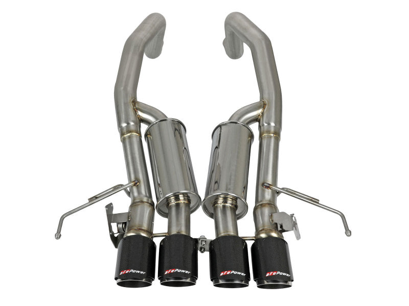 aFe MACHForce XP Axle Back 304SS Exhaust w/ Carbon Fiber Tips 15-19 Chevy Corvette Z06 - Burkken Auto Parts