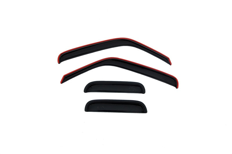 AVS 99-11 Ford Ranger (Fixed Window) Ventvisor Outside Mount Window Deflectors 4pc - Smoke - Burkken Auto Parts