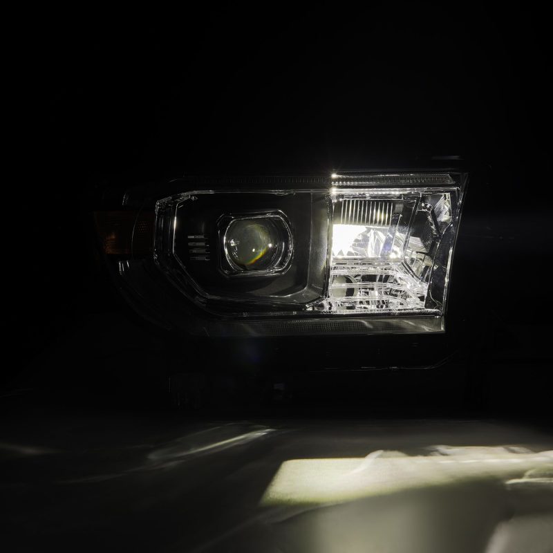 AlphaRex 07-13 Toyota Tundra / 08-17 Sequoia LUXX LED Proj HL Chrome w/Actv Light / Seq. Sig + DRL - Burkken Auto Parts